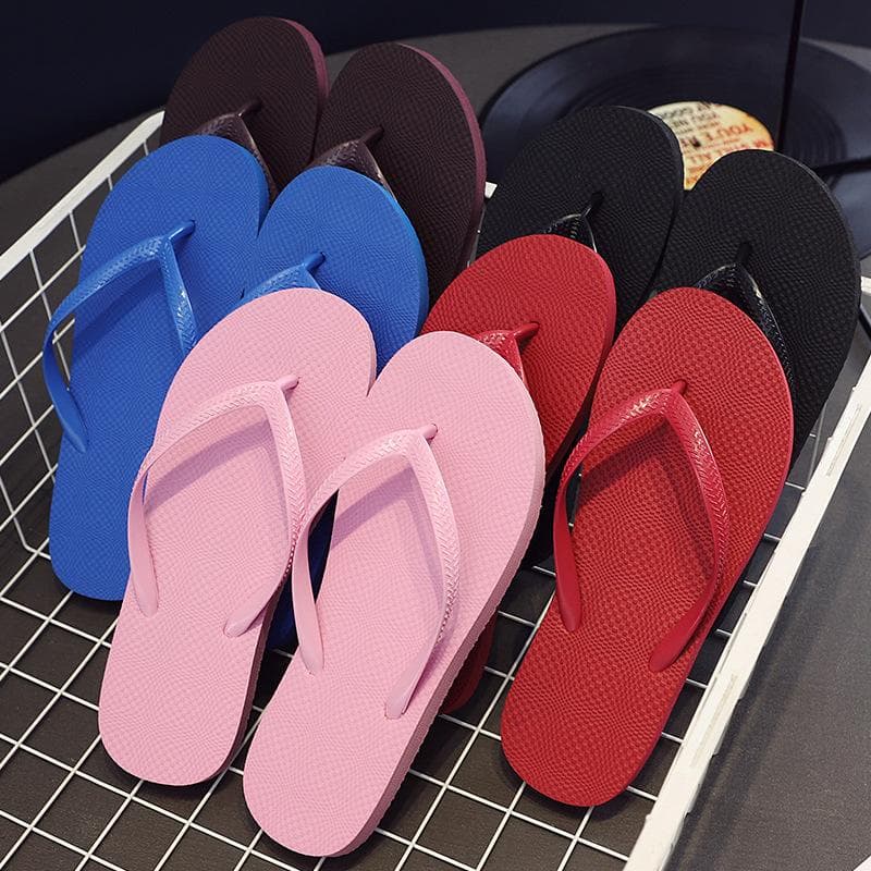 Damen Sommer Strand Hausschuhe Einfarbig Rutschfest Paar Freizeit Outdoor Damen Flip Flops Atmungsaktive Strandsandalen Damen cm rosa