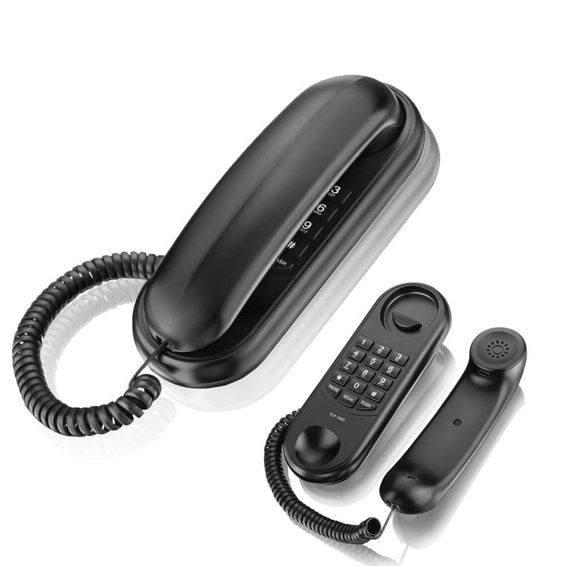 Aiek TCF-1000 Festnetz-Wandtelefon, tragbares Mini-Telefon, zum Aufhängen an der Wand, für Zuhause, Büro, Hotel weiß
