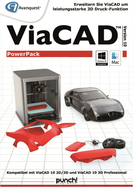 ViaCAD PowerPack 10 3D Druck AddOn