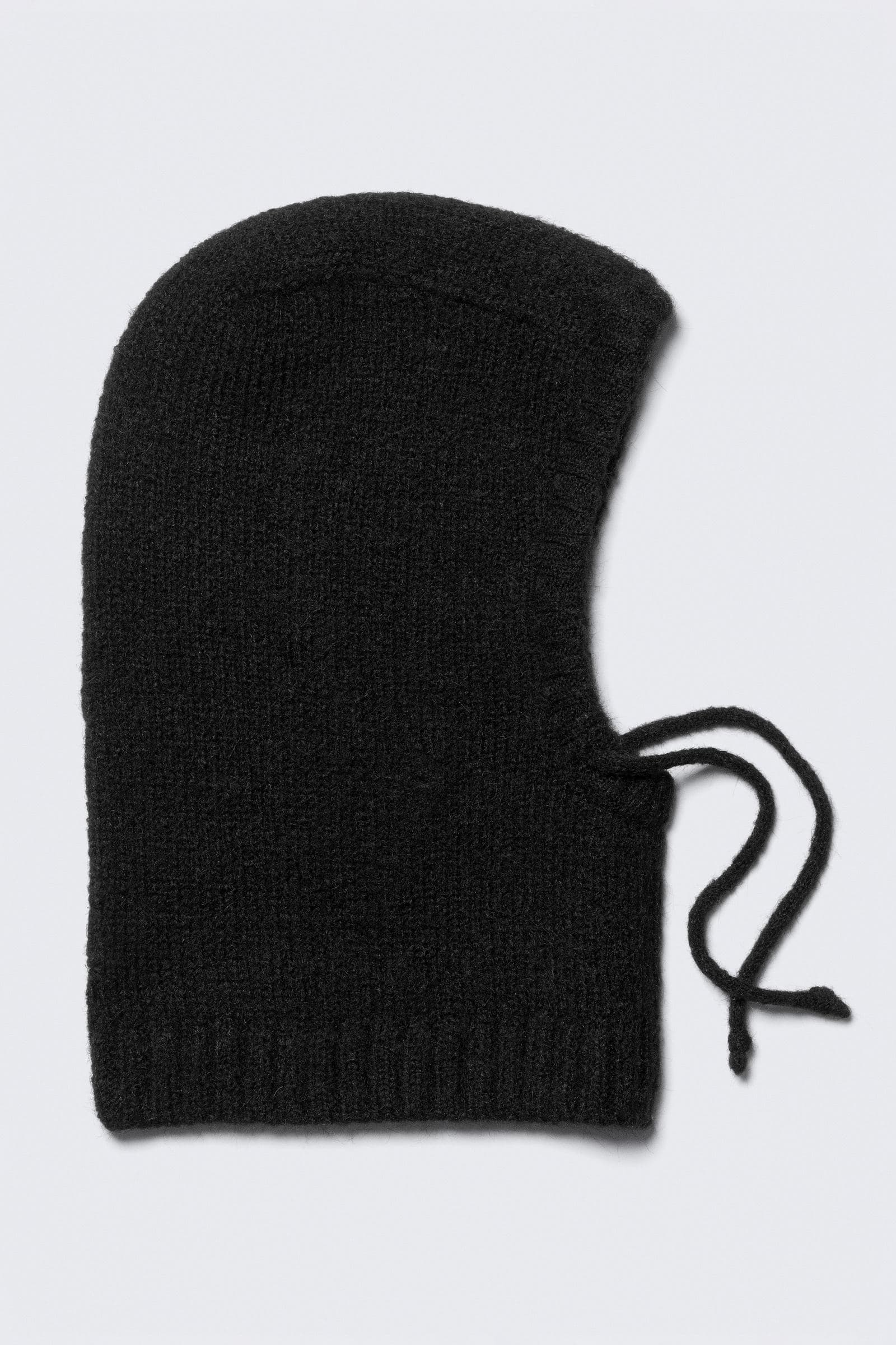 Hairy Knitted Tie Hood