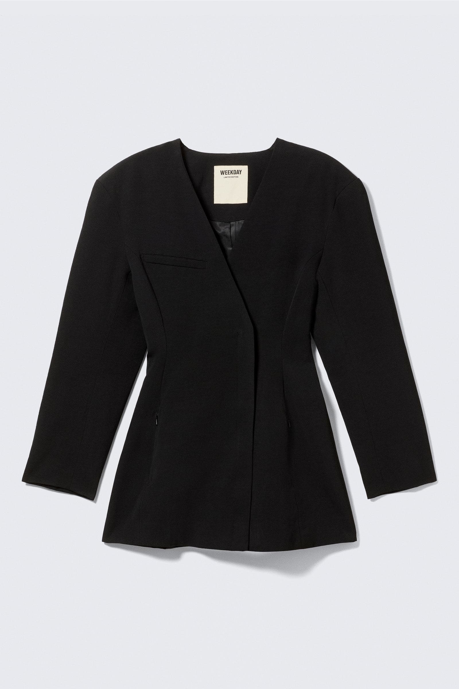 Tailored Linen-Blend Blazer Dress