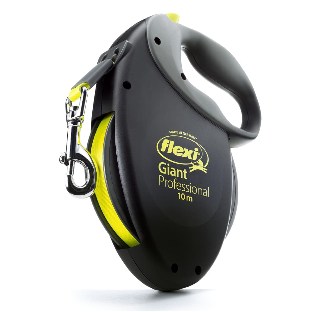 flexi Giant Professional Gurt-Leine, 10 m - schwarz / neongelb