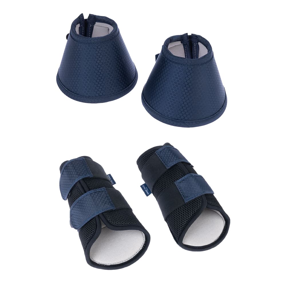 Nomad Tales Set Gamaschen & Hufglocken aus Elastan - Sparset: 2 Gamaschen & 2 Hufglocken, Grösse M