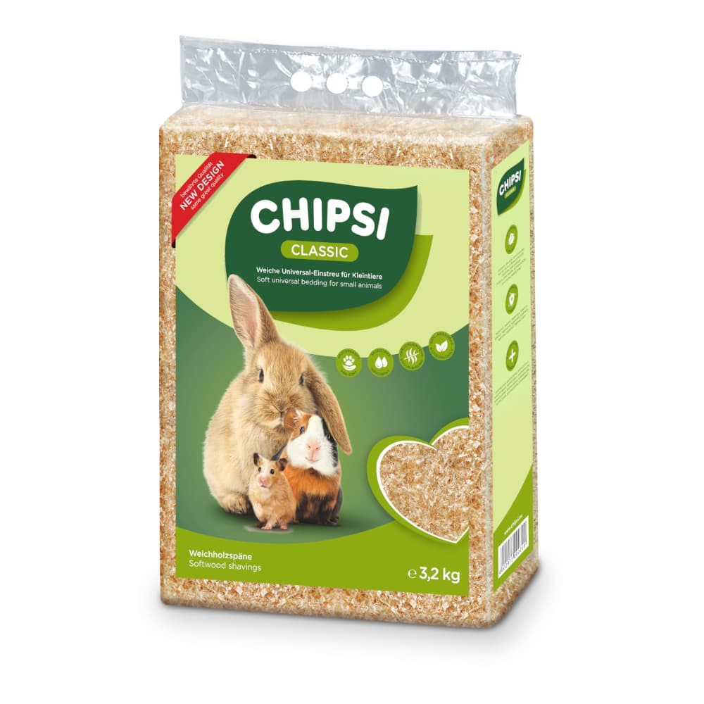 Chipsi Classic Heimtierstreu - 3,2 kg (ca. 60 Liter)