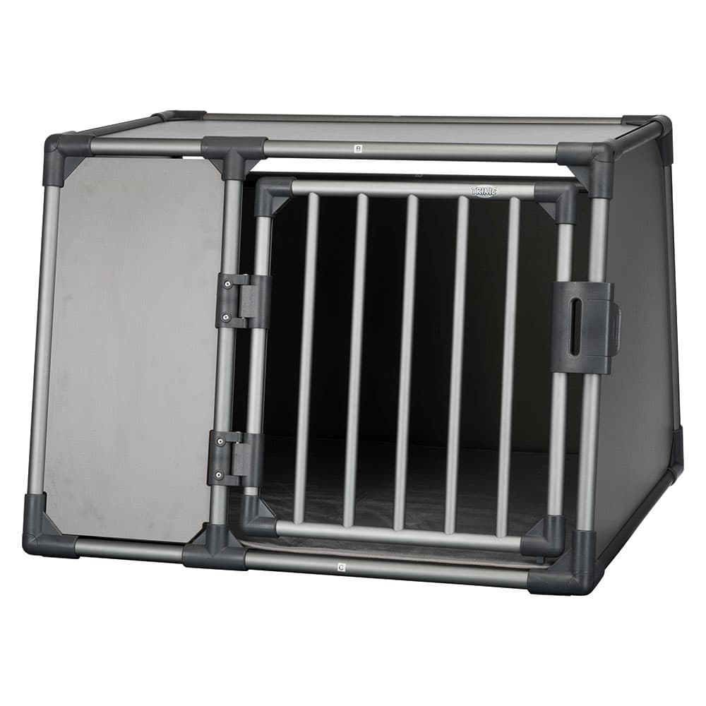 Trixie Transportbox Aluminium graphit - Grösse L: B 92 x T 78 x H 64 cm