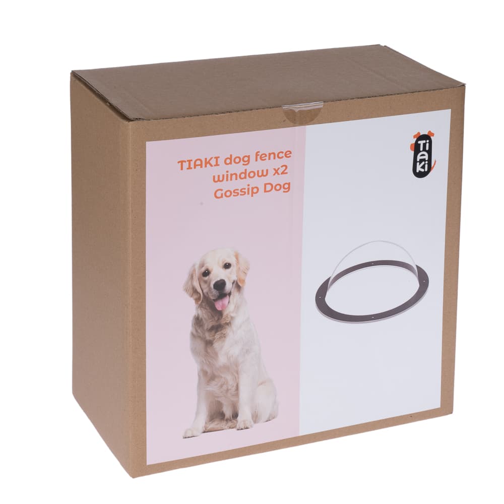 TIAKI Zaunfenster "Gossip Dog" für Hunde - 2er Set