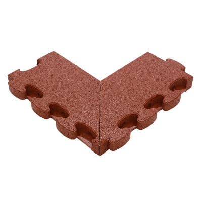Gum-Tech Negatives Eckstück "Gerade" für Fallschutzplatten, Grün, 6 cm
