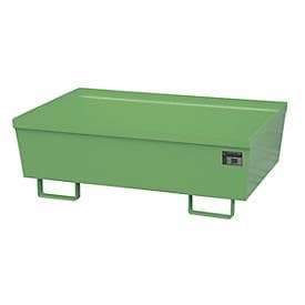 Auffangwanne BAUER AO-2, Stahl, 246 l, B 1200 x T 800 x H 415 mm, grün