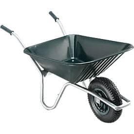 Schubkarre, 100 Liter, 13,5 kg, Kunstoffwanne grün