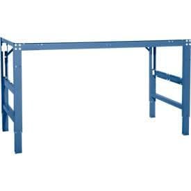 Arbeitstisch Ergo, Elektro-Hydraulik, Platte Kunststoff, 1000 x 800 mm, brillantblau