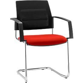 Schäfer Shop Select Freischwinger SSI Proline Visit S2, rot/schwarz
