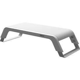 Monitorständer Fellowes Hana™ LT, für 1 Monitor bis 22,6 kg, 3-fach höhenverstellbar, mit Stauraum, B 560 x T 222 x H 102 mm, weiss