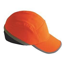 Portwest Anstosskappe PW79, mit 70 mm langem Schirm, Belüftungslöcher, verstellbarer Klettverschluss, ABS und Baumwolle, orange