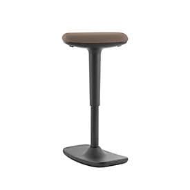 Steh-/ Sitzhocker Nowy Styl Timmi, Polyurethanschaum-Polster, Anti-Rutsch, Höhenverstellung, H 515-745 mm, schwarz/beige meliert