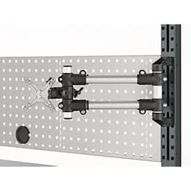 Schäfer Shop Pure Monitorhalter für AST31 Tischaufbau, um 360° drehbar, neigbar, schwenkbar, VESA, Kunststoff/Aluminium, schwarz-silber
