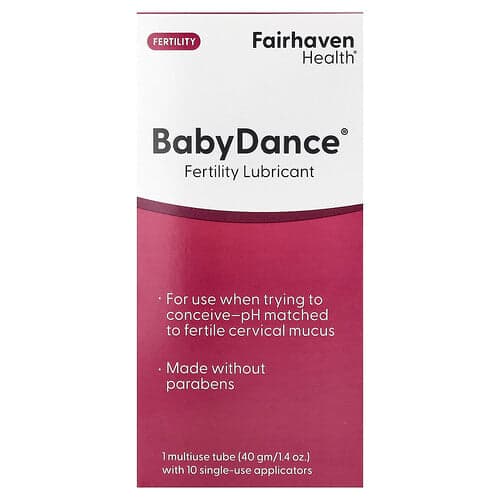 Fairhaven Health, Baby Dance®, Fertility Lubricant, 1 Multiuse Tube with 10 Single-Use Applicators