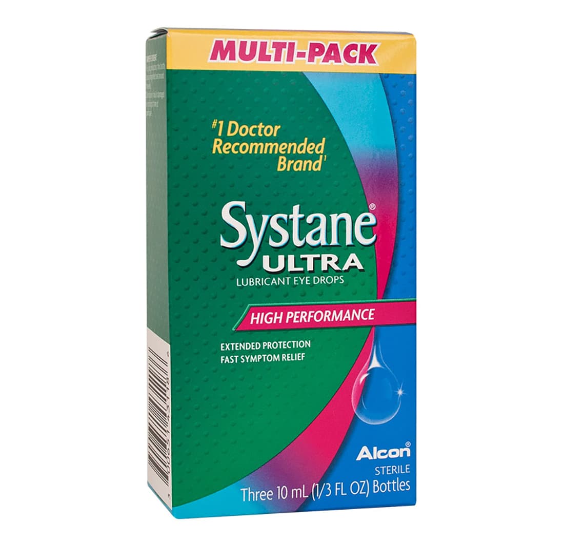 SYSTANE ULTRA GESCHMEIDIGE AUGENTROPFEN drei 10ml Flaschen