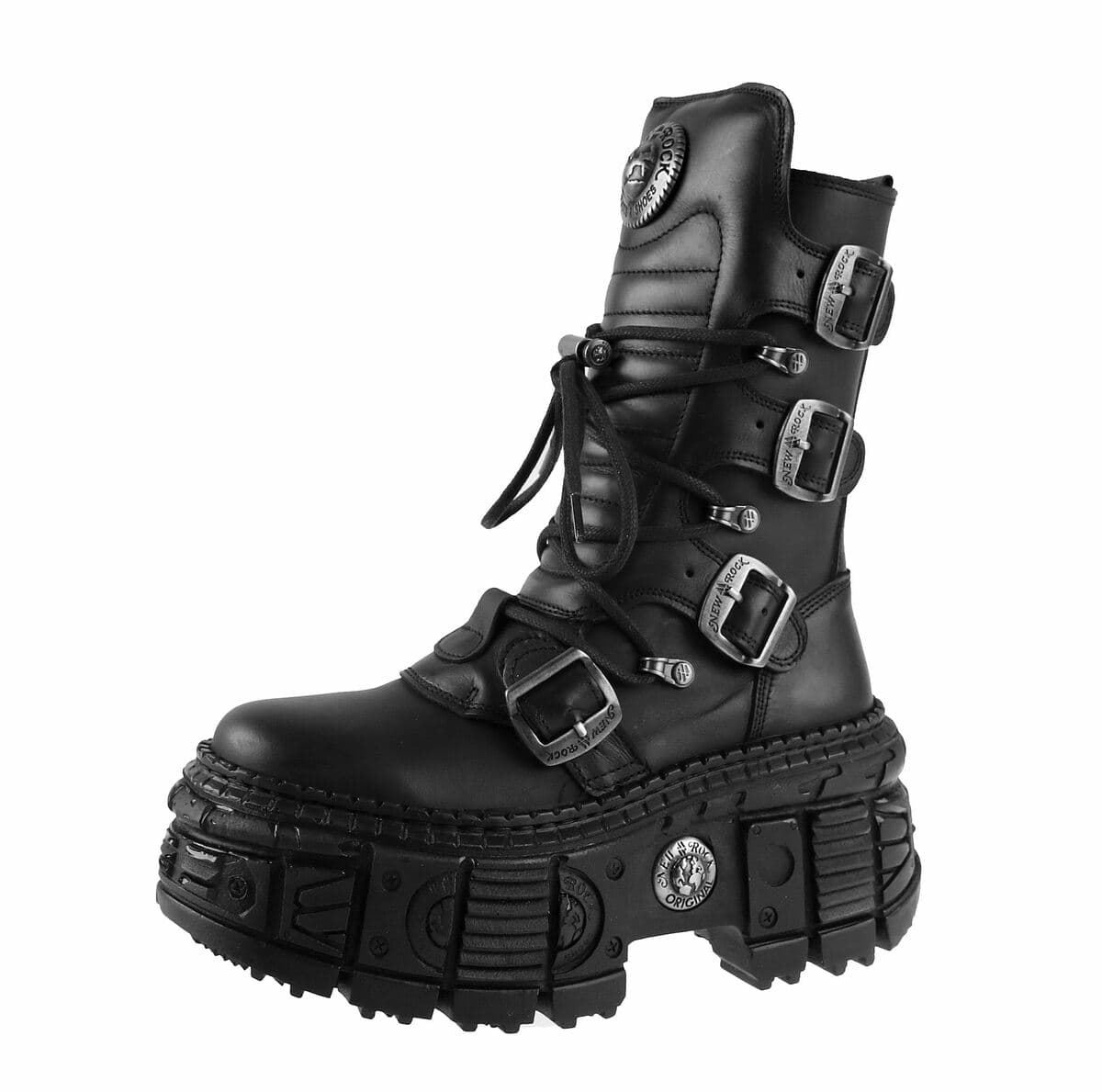 NEW ROCK - ITALI NEGRO, NOMADA NEGRO, TANK Stiefel 37
