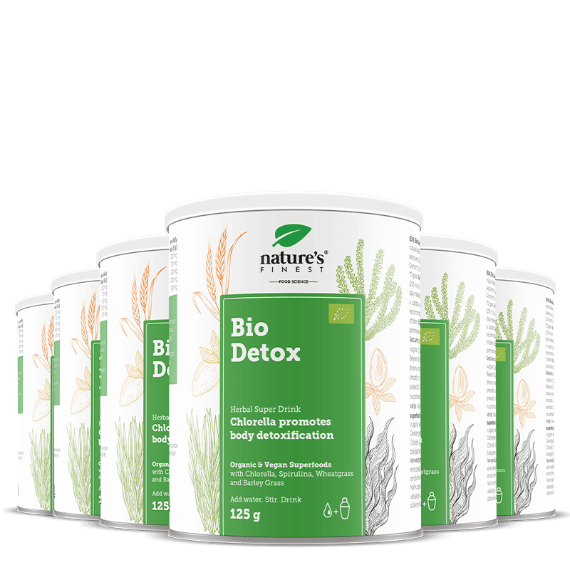 100% Biologische Detox-Getränkemischung | 6x Bio Detox von Nature's Finest | Chlorella, Spirulina, Lucuma | Beste Detox-Produkte in Deutschland