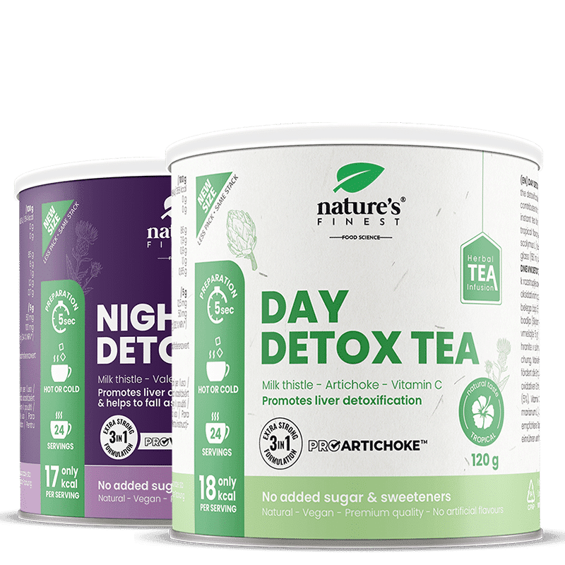 Nature's Finest Day + Night Cleanse | funktionaler Kräuter-Detox-Tee | Mariendistel, Weißtee, Artischocke + Baldrian zur Leberunterstützung