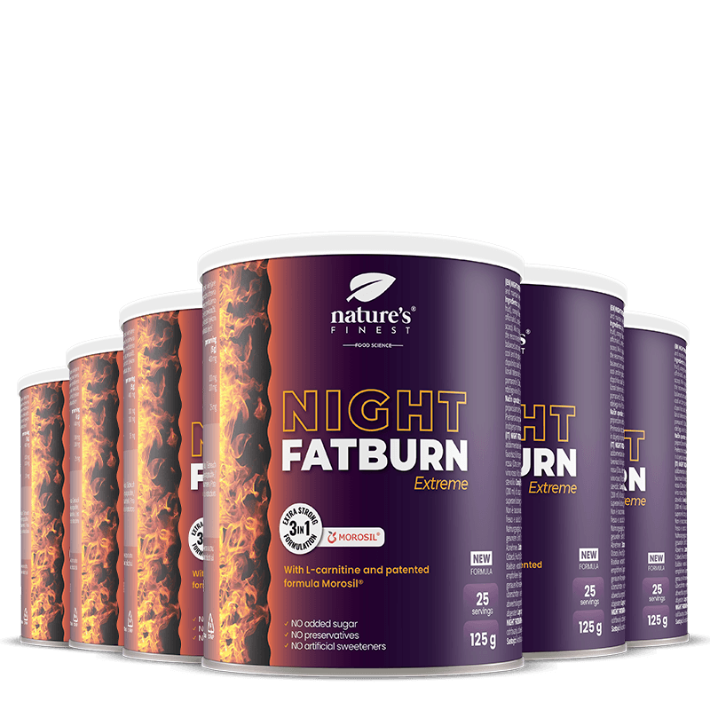 100% Morosil | 6x Night FatBurn Extreme von Nature's Finest | Beste Nacht-Schlankheitsprodukte im Vereinigten Königreich | Bio