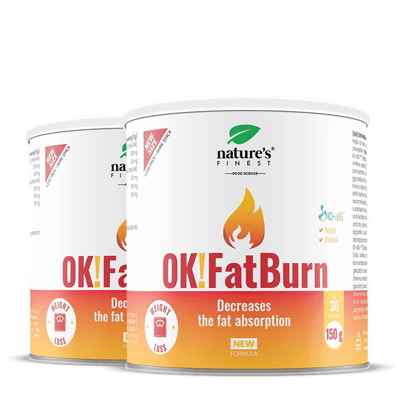 Nature's Finest OK!FatBurn | Getränk zur Gewichtsmanagement-Unterstützung mit ID-alG | L-Carnitin, L-Tyrosin + Vitamin C für Stoffwechsel +