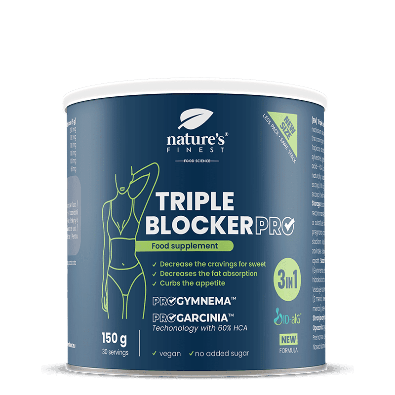 Nature's Finest Triple Blocker PRO | fortgeschrittene Kohlenhydratblocker + Heißhungerkontrolle | ID-alG, ProGymnema + ProGarcinia zur Fett- +
