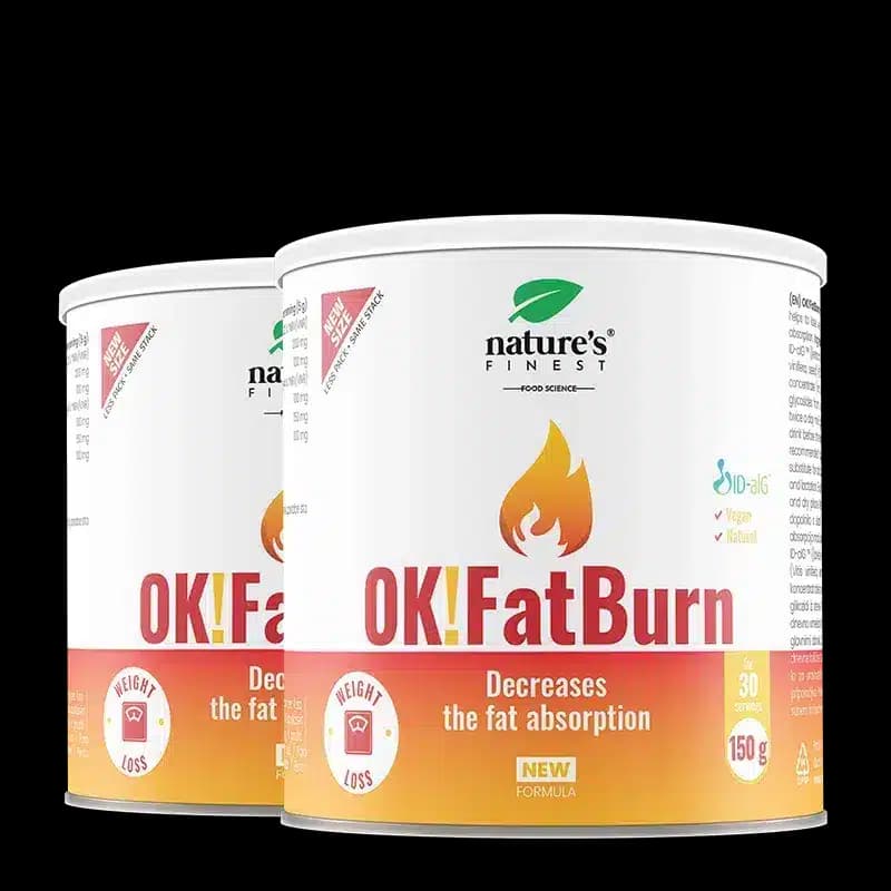 Nature's Finest OK!FatBurn | Getränk zur Gewichtsmanagement-Unterstützung mit ID-alG | L-Carnitin, L-Tyrosin + Vitamin C für Stoffwechsel +