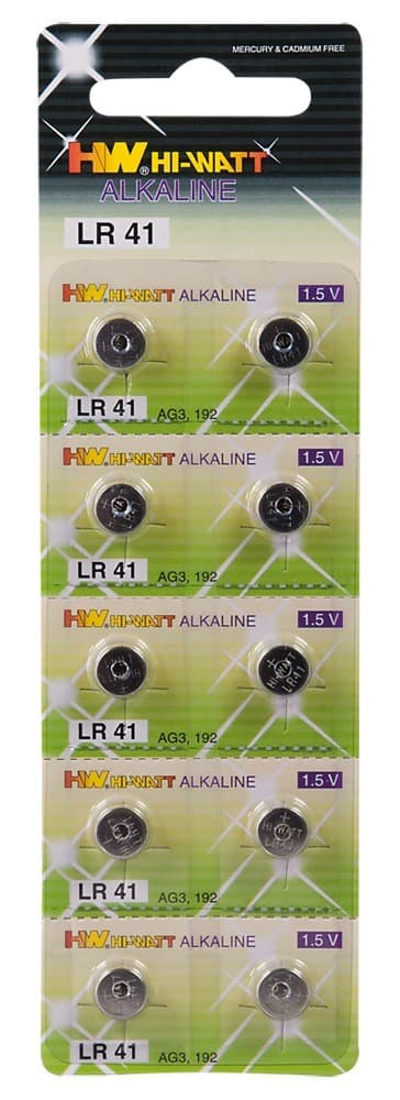 Knopfzellbatterien, LR41, 10er