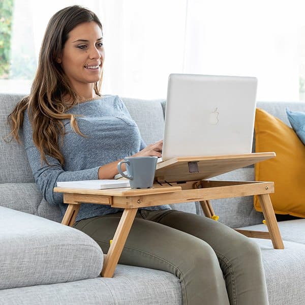 Table d'appoint multi-usages en bambou
