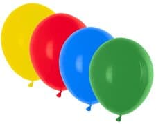 Luftballons bunt gemischt O 300 mm, Größe 'L', 10 Stk.