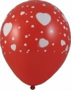 Luftballons 'Weiße Herzen' O 300 mm, Größe 'L', 5 Stk.