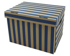 Archivbox Lagerbox 400x320x290mm gestreift extrem stabil, bis 250kg stapelbar