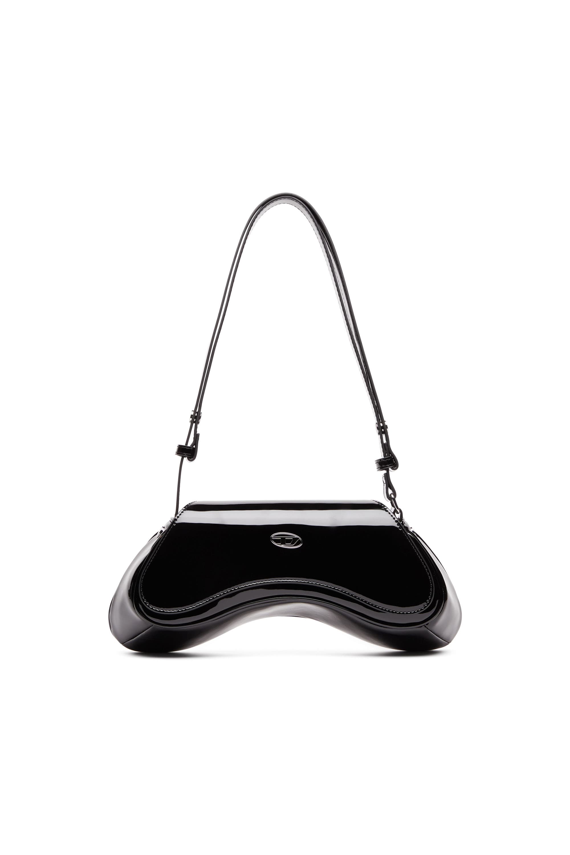 Diesel - Play-Glänzende Crossbody-Tasche - Schultertaschen - Damen - Schwarz