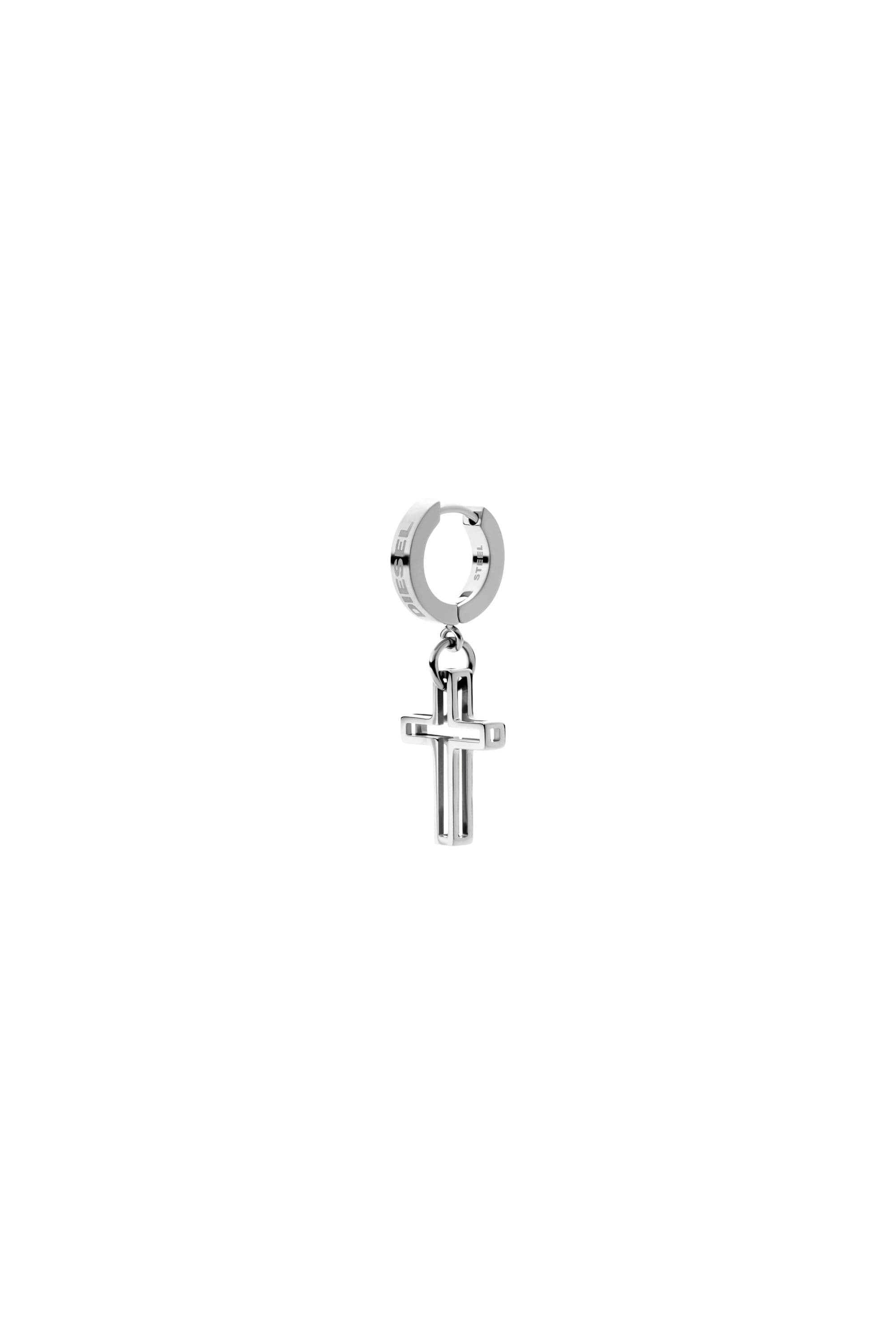 Diesel - Edelstahlkreole - Ohrringe - Unisex - Silber