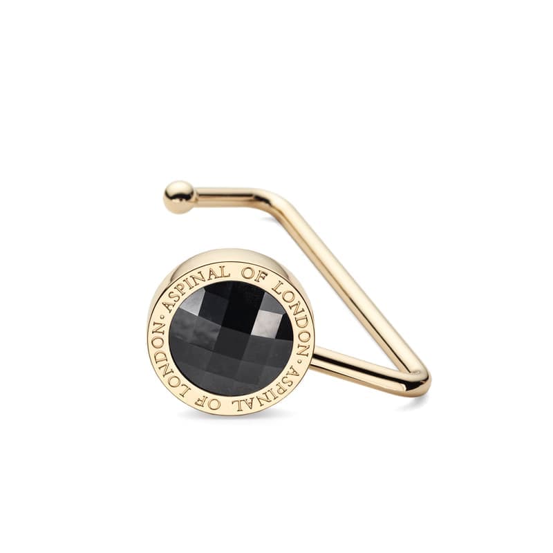 Aspinal of London Handbag Hook in Black Crystal
