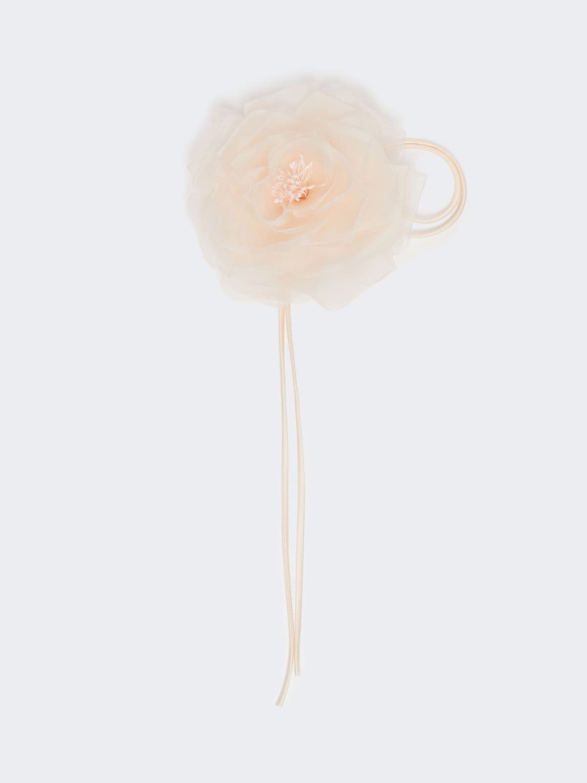 Max Mara Damen - Brosche in Blumenform aus Seidenchiffon - Rosa