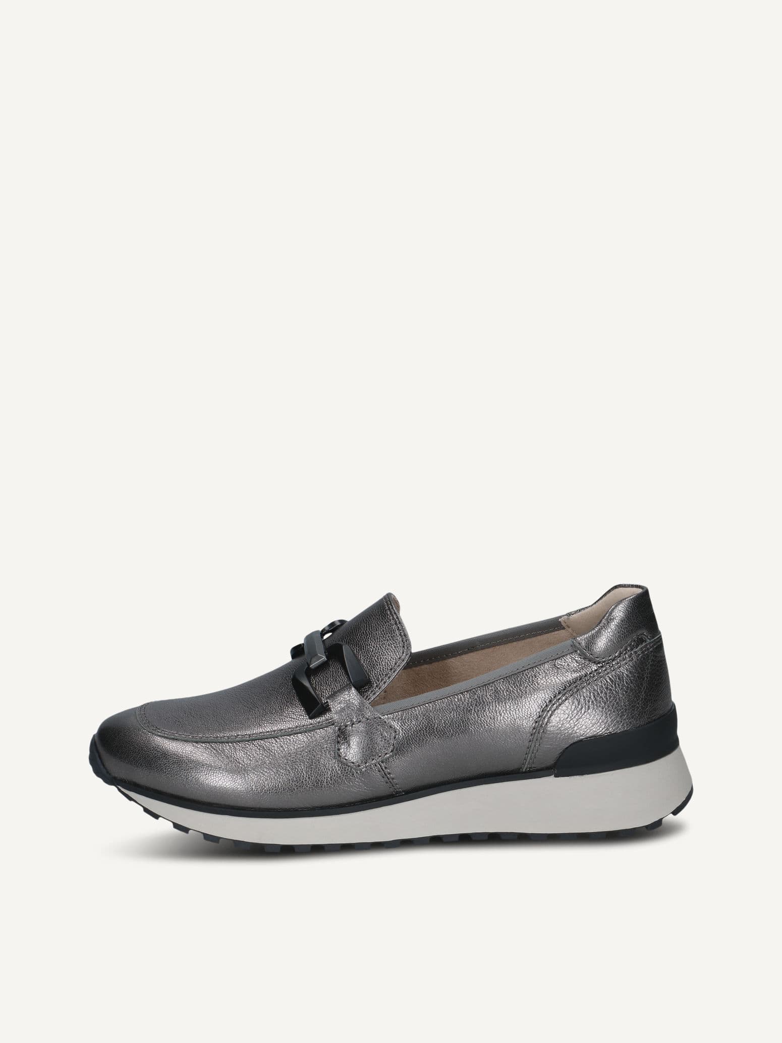 CAPRICE Slipper, grau, aus Leder , Gr. 39