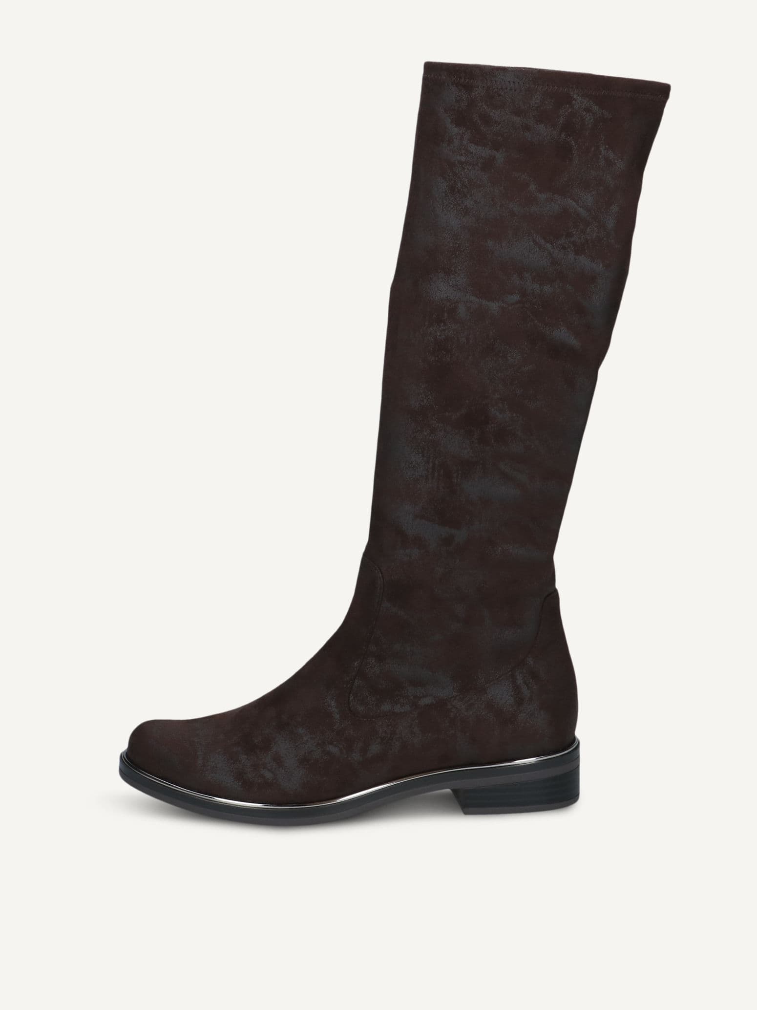 CAPRICE Stiefel, braun, aus Textil mit Blockabsatz, Gr. 37.5