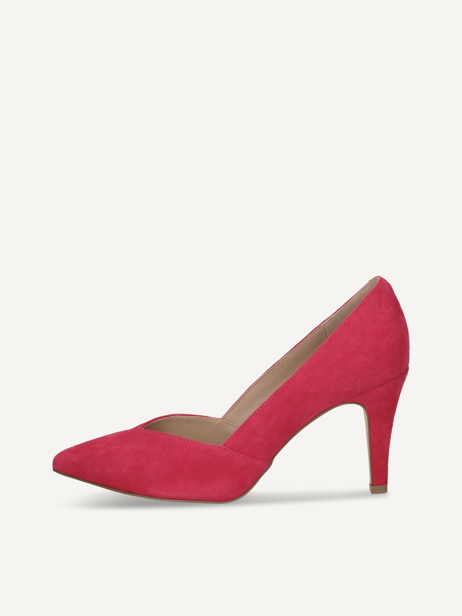 CAPRICE Pumps, pink, aus Leder mit Trichterabsatz, Gr. 38.5
