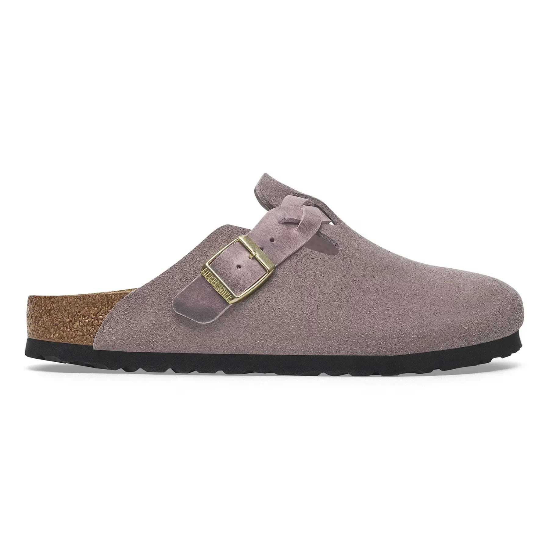 Clogs für Damen Birkenstock Boston Braided Suede Leather