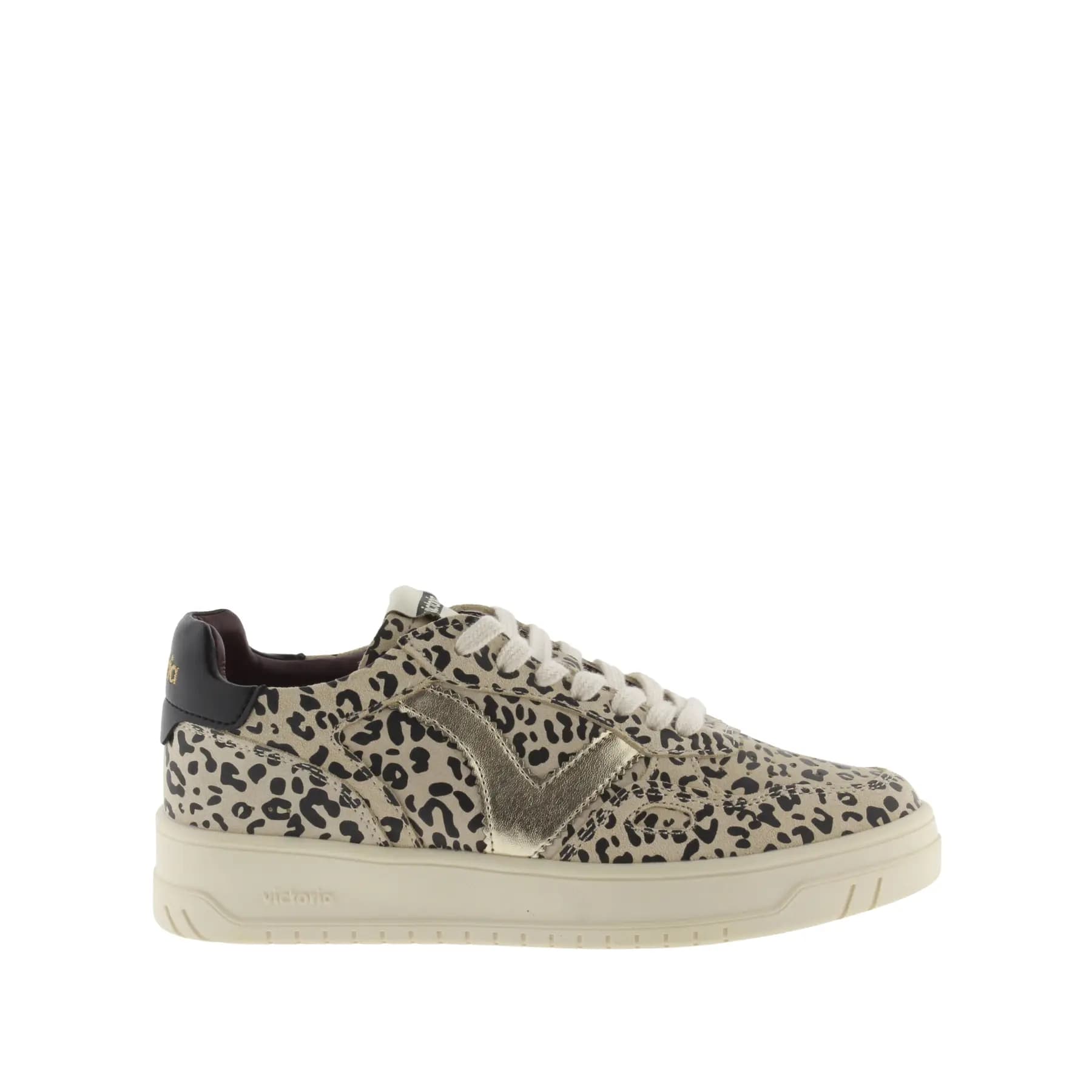 Damen Sneaker aus bedrucktem Leder und Metall Victoria Seul