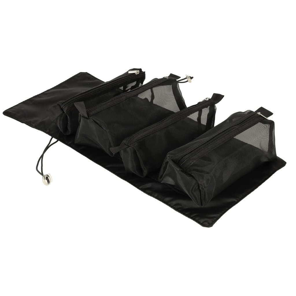 Trousse de toilette avec 4 compartiments amovibles - Noir