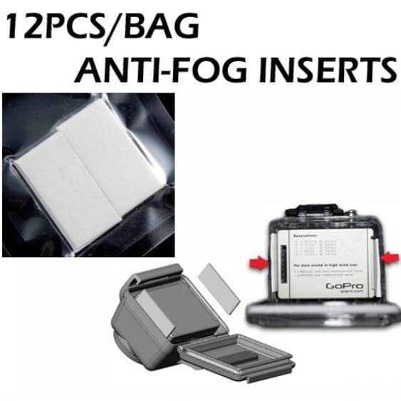 Anti-fog inserts for GoPro Hero 1 2 3 3+ 4 4+ (12 pcs)