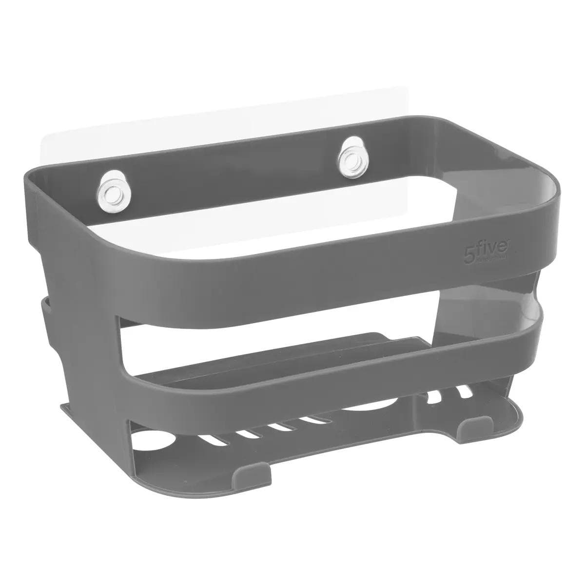 Étagère de douche en plastique - gris - bouchon d'aspiration