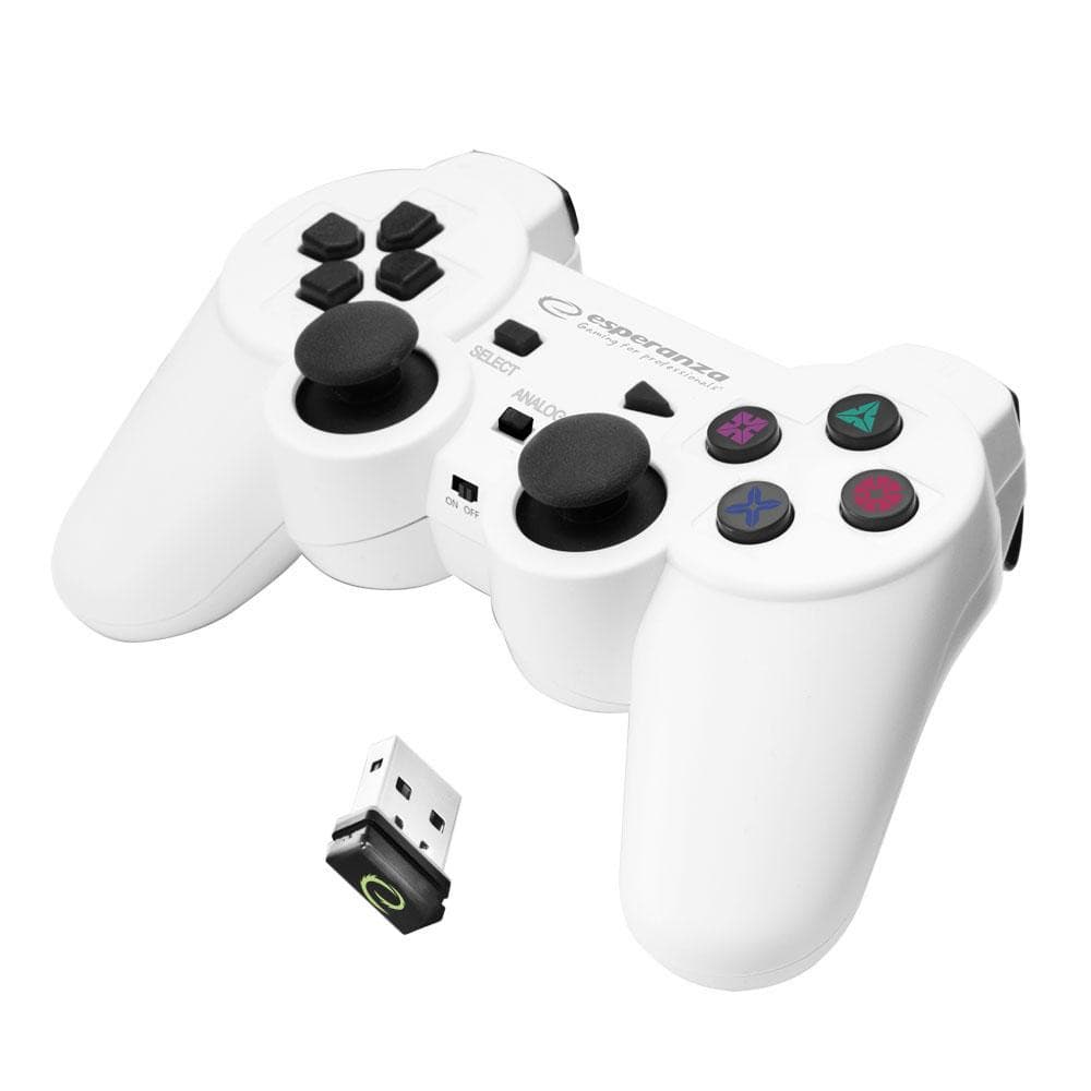 Esperanza - Kabelloses Gamepad für PC/PS3, GX600 – Weiß