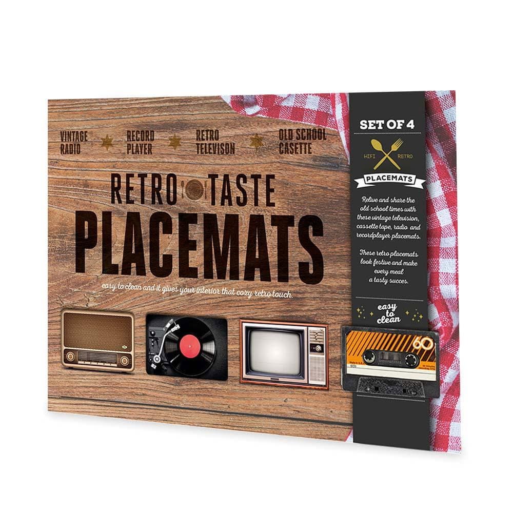 4x Tischsets - Retro-Design