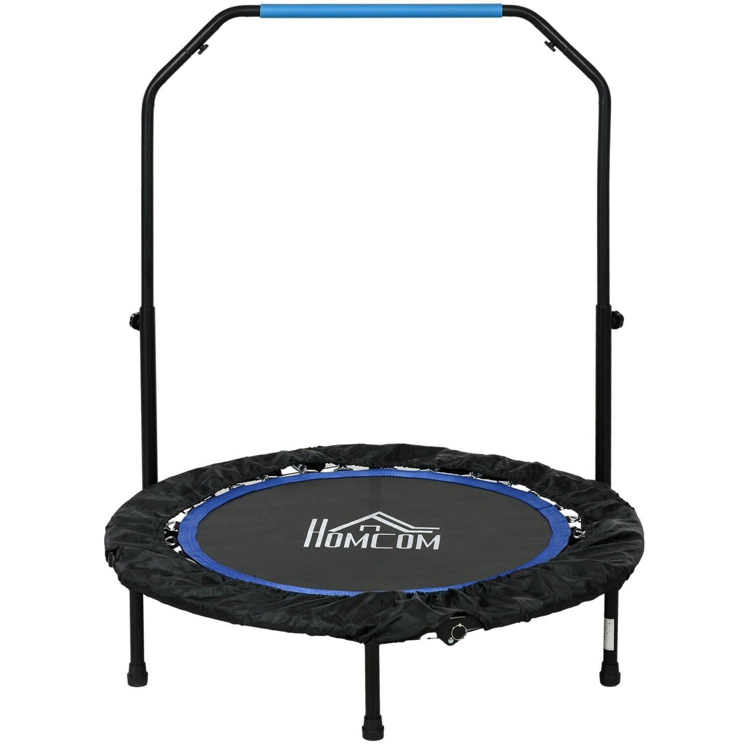Trampolino fitness pieghevole con display LCD e maniglia regolabile
