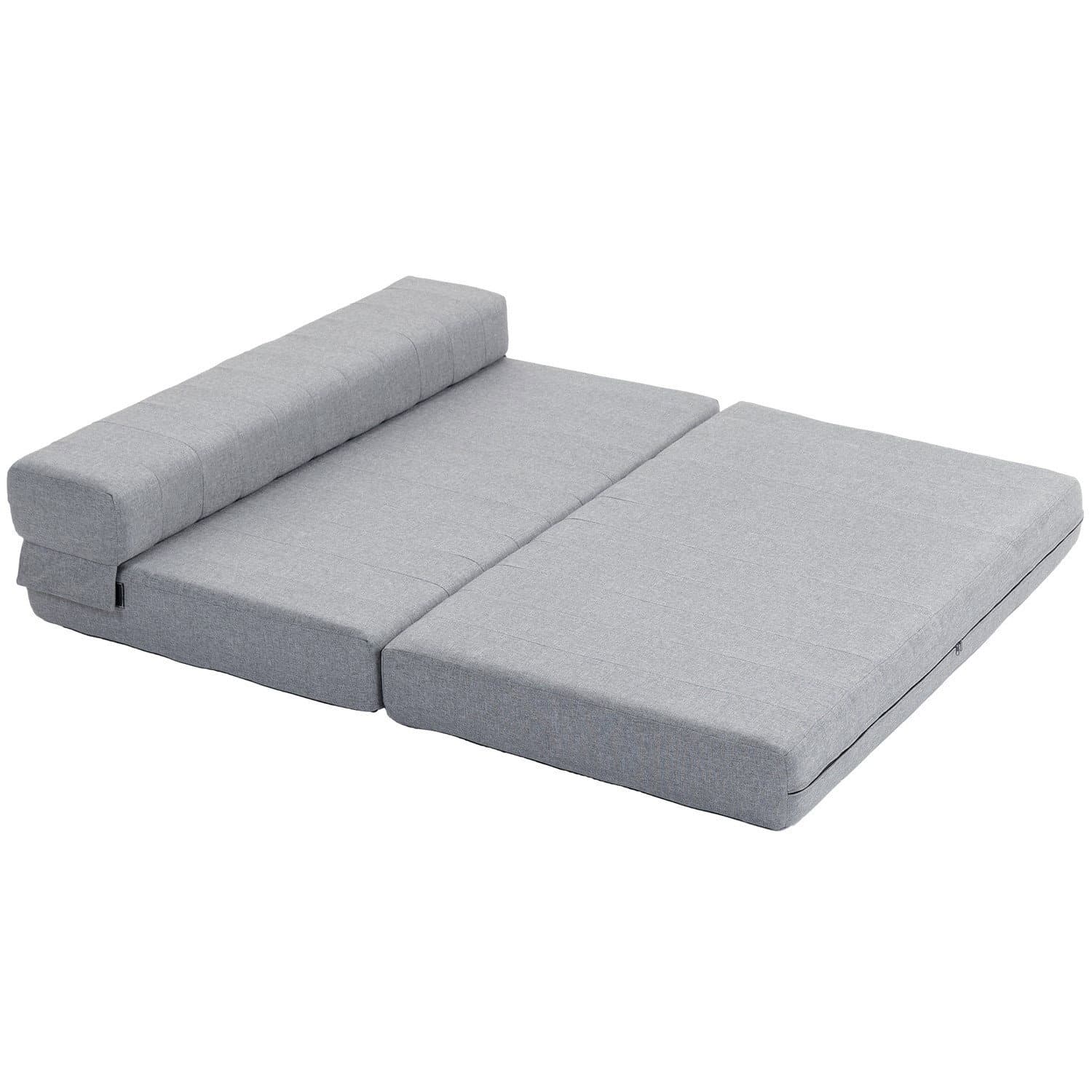 Klappbares 2-in-1-Schlafsofa für 2 Personen, Leinenoptik