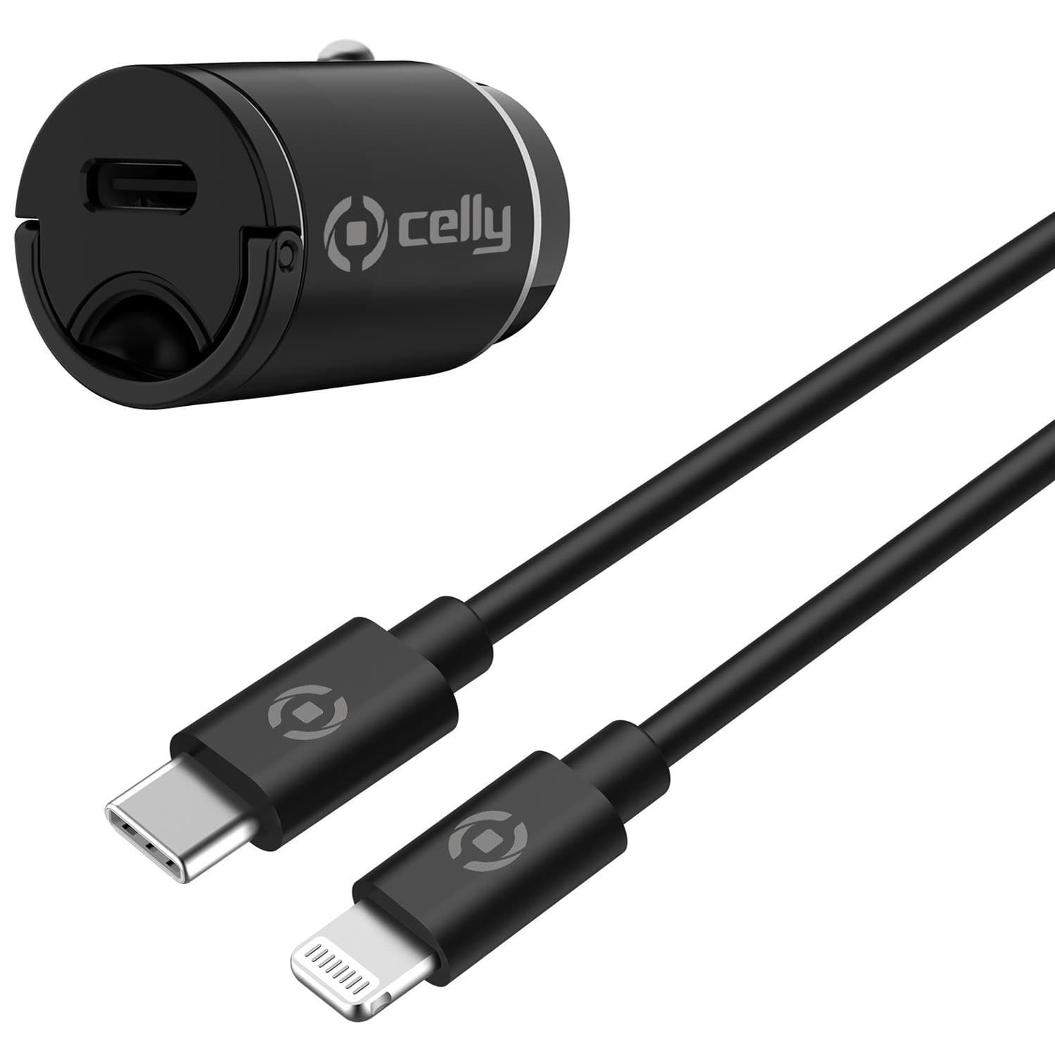 Autoladegerät Mini USB-C PD 20 W + USB-C-auf-Lightning-Kabel